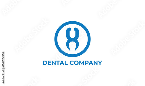 Simple Dental Vector Icon logo