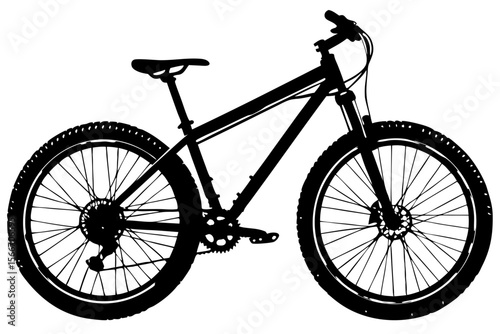 Silhouette of a Mountain Bike Perfect for Outdoor Adventures