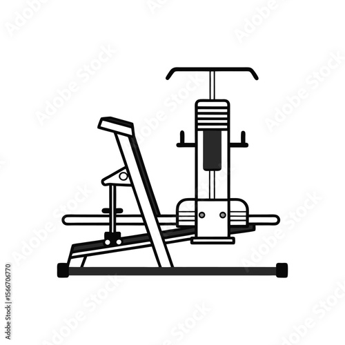 seated row machine gym equipment