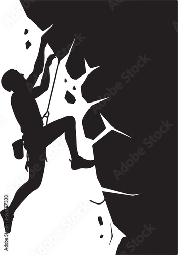 Mountain Rappelling Adventure Silhouette Vector

Rock Climber Abseiling SVG Design

Extreme Rappelling Clipart for Outdoor Lovers

Cliff Descent Adventure Sport Silhouette

Mountain Climber with Rope 