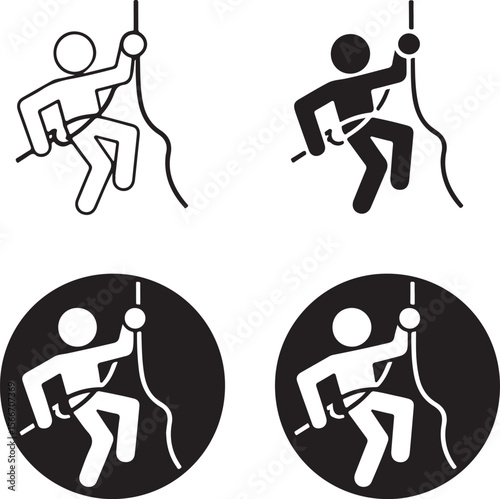 Mountain Rappelling Adventure Silhouette Vector

Rock Climber Abseiling SVG Design

Extreme Rappelling Clipart for Outdoor Lovers

Cliff Descent Adventure Sport Silhouette

Mountain Climber with Rope 