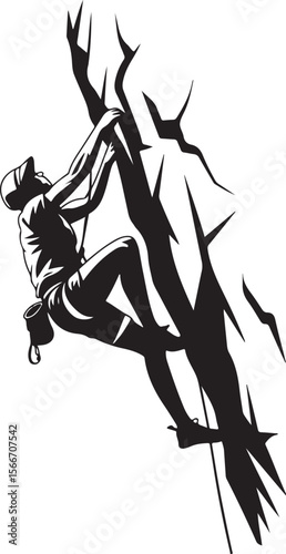 Mountain Rappelling Adventure Silhouette Vector

Rock Climber Abseiling SVG Design

Extreme Rappelling Clipart for Outdoor Lovers

Cliff Descent Adventure Sport Silhouette

Mountain Climber with Rope 