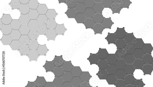 Seamless pattern of pavement with hexagon textured cracked old bricks. Vector pathway texture top view. Outdoor concrete slab sidewalk. Cobblestone footpath or patio.