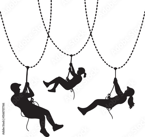 Mountain Rappelling Adventure Silhouette Vector

Rock Climber Abseiling SVG Design

Extreme Rappelling Clipart for Outdoor Lovers

Cliff Descent Adventure Sport Silhouette

Mountain Climber with Rope 