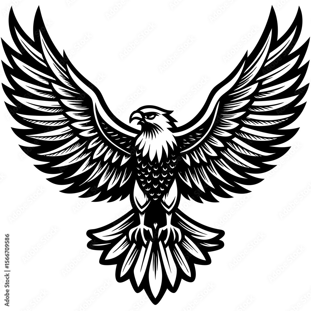 Fototapeta premium eagle with wings