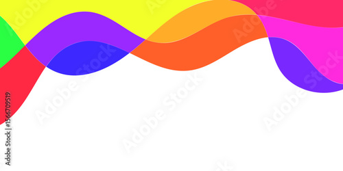 Abstract Background with Layered, Curving Shapes