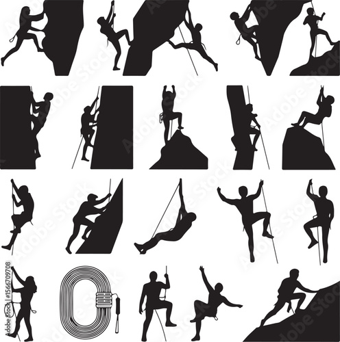 Mountain Rappelling Adventure Silhouette Vector

Rock Climber Abseiling SVG Design

Extreme Rappelling Clipart for Outdoor Lovers

Cliff Descent Adventure Sport Silhouette

Mountain Climber with Rope 