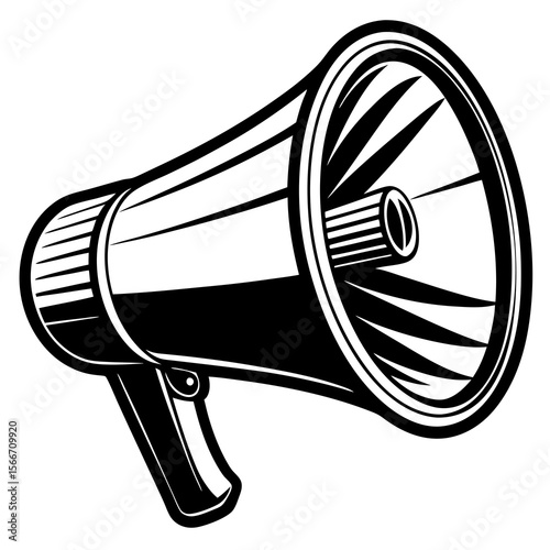 megaphone on white background