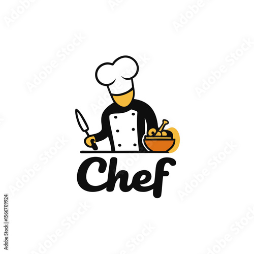 cook with a tray