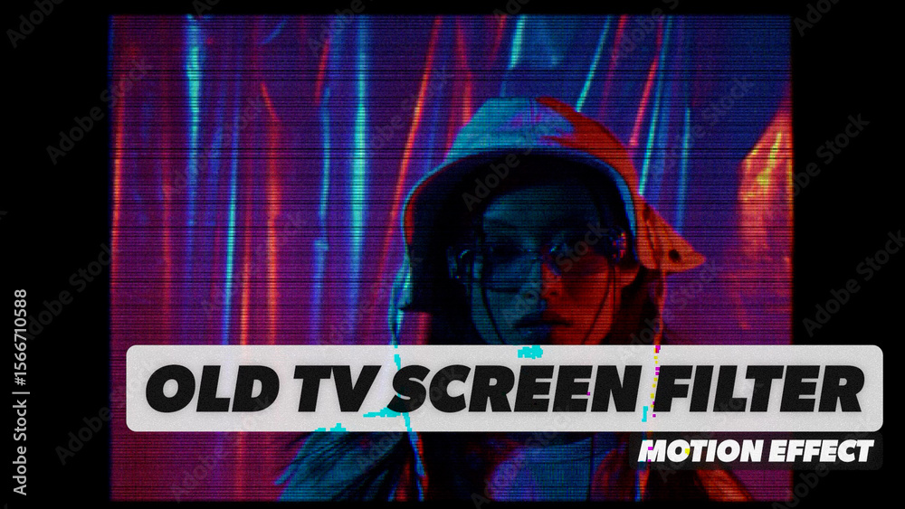 Old Tv Screen Filter Procedural Motion Effect Stock Template | Adobe Stock