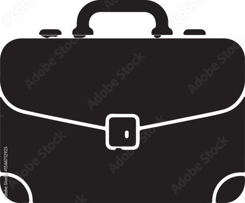 Classic Briefcase Illustration Professional Portfolio Design Element