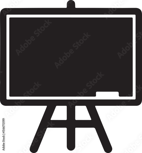 Blank Blackboard on Easel Perfect for Education, Presentations, and More