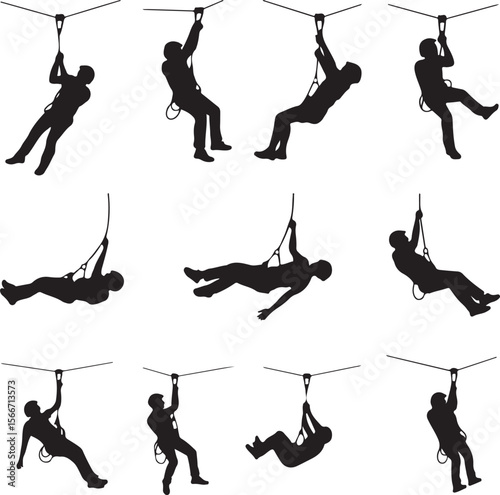 Mountain Rappelling Adventure Silhouette Vector

Rock Climber Abseiling SVG Design

Extreme Rappelling Clipart for Outdoor Lovers

Cliff Descent Adventure Sport Silhouette

Mountain Climber with Rope 
