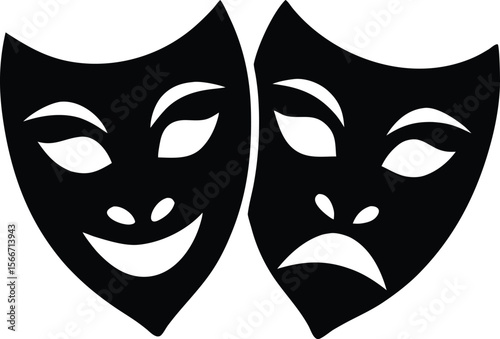 theater masks silhouette