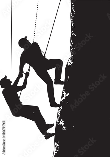 Mountain Rappelling Adventure Silhouette Vector

Rock Climber Abseiling SVG Design

Extreme Rappelling Clipart for Outdoor Lovers

Cliff Descent Adventure Sport Silhouette

Mountain Climber with Rope 