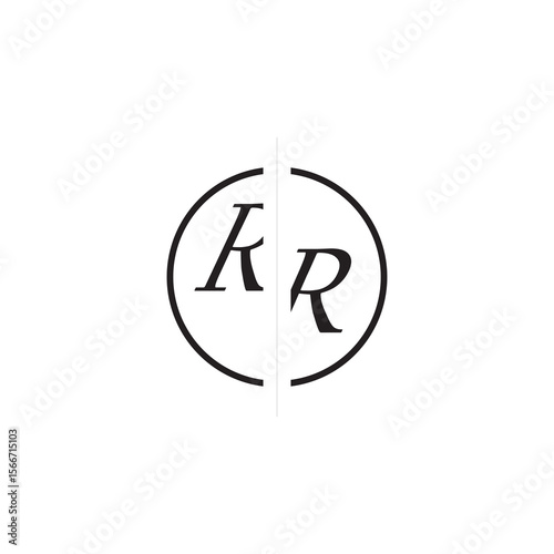 Free Download Unique Vector Circled Monogram Simple Logo RR Initial Alphabet Design Alphabet - GFXLoad