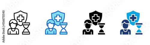 Term Life icon Multi Style Vector Illustration