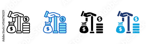 Retirement icon Multi Style Vector Illustration