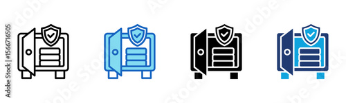 Secure Savings icon Multi Style Vector Illustration