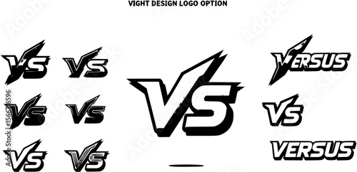 Set of versus logo letters. Versus Or VS Letters Logo & symbol design template. VS letters for sports, fight, competition, battle, match, game. Flat black font Versus Icon
