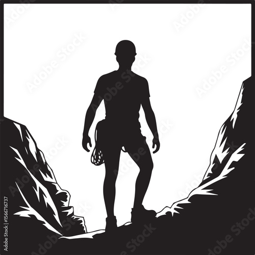 Mountain Rappelling Adventure Silhouette Vector

Rock Climber Abseiling SVG Design

Extreme Rappelling Clipart for Outdoor Lovers

Cliff Descent Adventure Sport Silhouette

Mountain Climber with Rope 