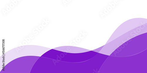 Abstract purple and white layered wave design