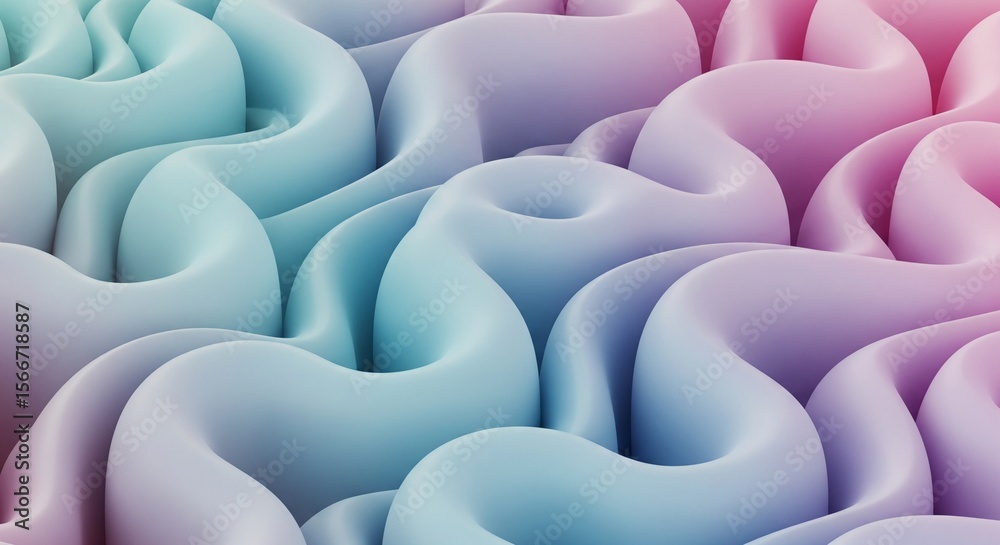 Obraz premium Soft Gradient Wave Background - Abstract Fluid Texture