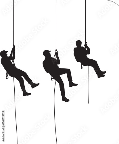Mountain Rappelling Adventure Silhouette Vector

Rock Climber Abseiling SVG Design

Extreme Rappelling Clipart for Outdoor Lovers

Cliff Descent Adventure Sport Silhouette

Mountain Climber with Rope 