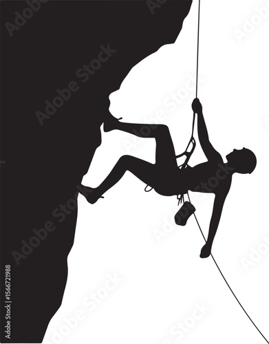 Mountain Rappelling Adventure Silhouette Vector

Rock Climber Abseiling SVG Design

Extreme Rappelling Clipart for Outdoor Lovers

Cliff Descent Adventure Sport Silhouette

Mountain Climber with Rope 