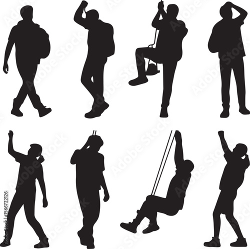 Mountain Rappelling Adventure Silhouette Vector

Rock Climber Abseiling SVG Design

Extreme Rappelling Clipart for Outdoor Lovers

Cliff Descent Adventure Sport Silhouette

Mountain Climber with Rope 