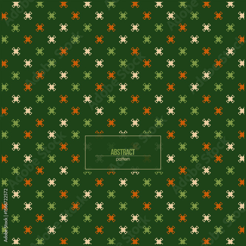 colorful abstract pattern with dark green background