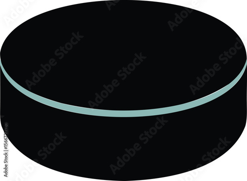 Silhouette of a hockey puck for sport-related designs
