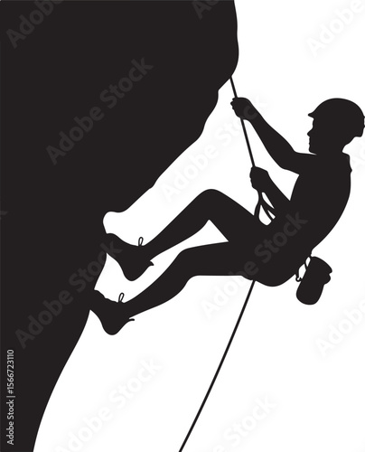 Mountain Rappelling Adventure Silhouette Vector

Rock Climber Abseiling SVG Design

Extreme Rappelling Clipart for Outdoor Lovers

Cliff Descent Adventure Sport Silhouette

Mountain Climber with Rope 