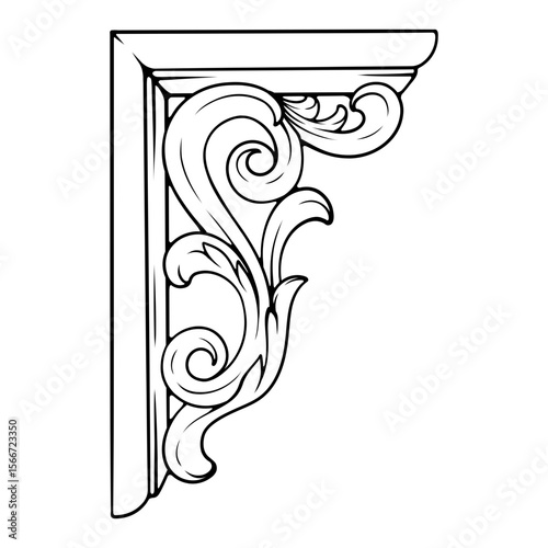 vintage victorian frame border line art drawing illustration