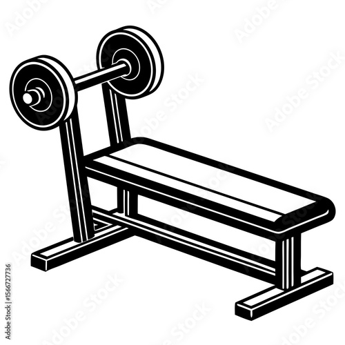 bench on white