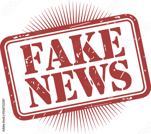 Fake news stamp text vector