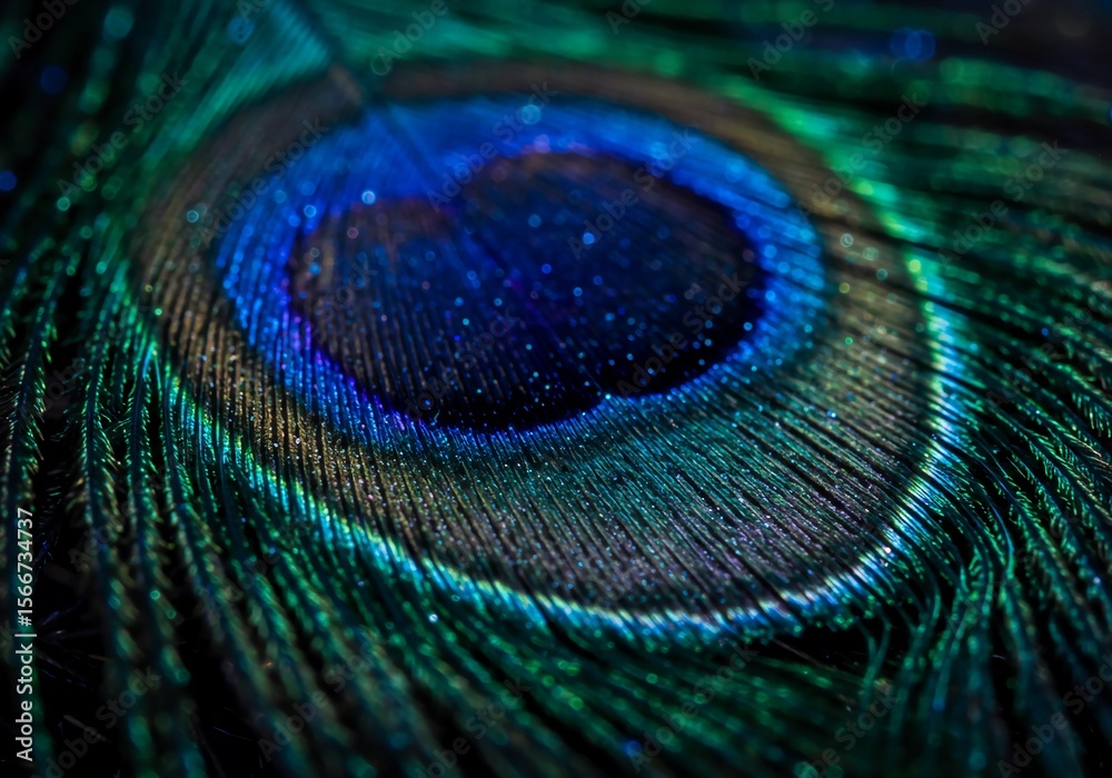 Obraz premium peacock feather close up