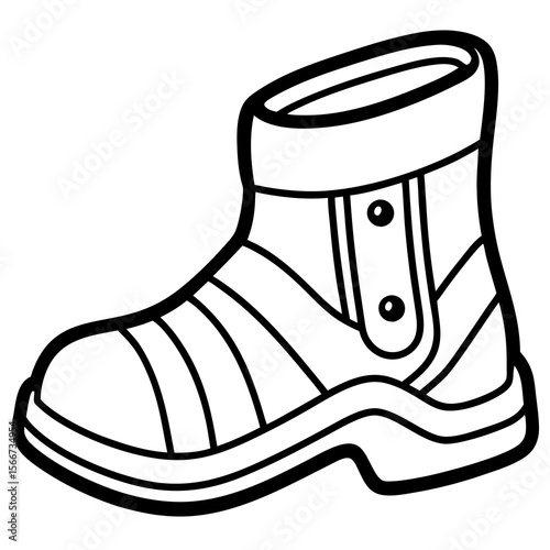 winter boot vector illustration