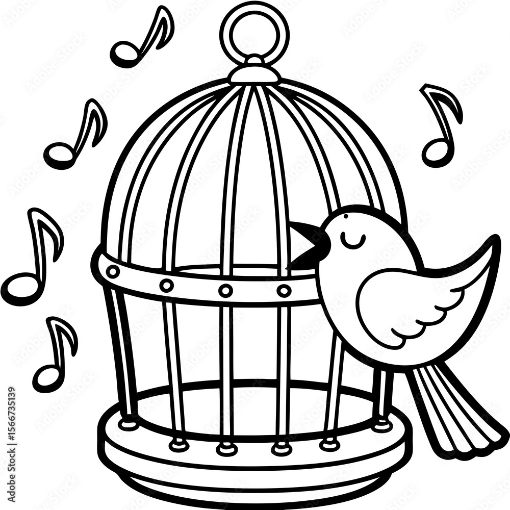 Fototapeta premium birds in cage