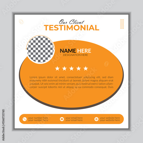 Best Testimonial Mockup Design Template.