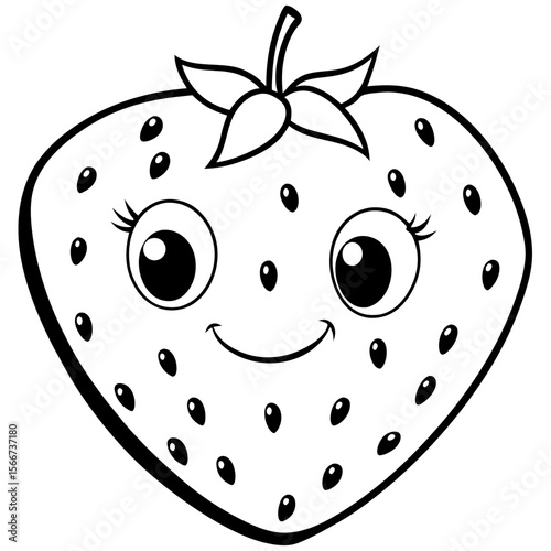 strawberry with a heart