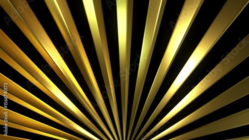 Wallpaper Mural Looping 3D Abstract Background of Rotating Radial Gold Rays with Bold Geometric Aesthetic Torontodigital.ca