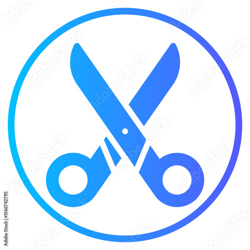 scissor gradient icon