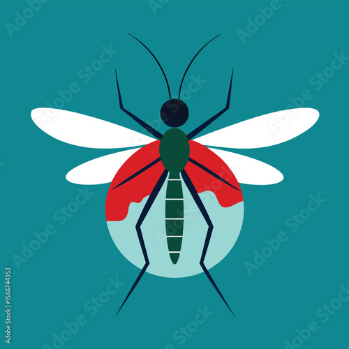 Mosquito Blood Filled Menace Disease Carrier