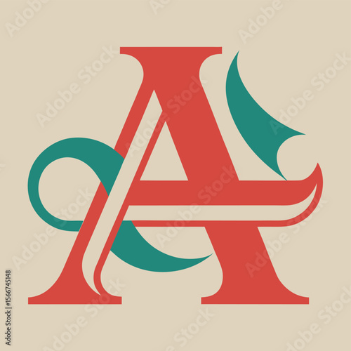 Elegant Stylized A Lettermark with Flourishes