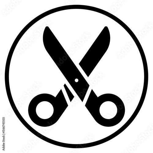 scissor glyph icon
