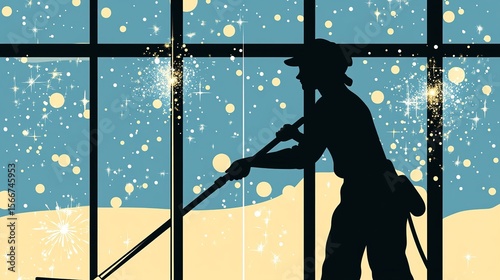 creative logo of a cleaning.