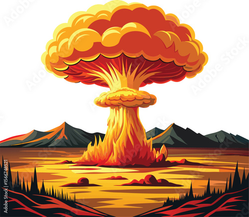 This collection of black and white images depicts illustrations of atomic or nuclear symbols and related concepts, some with text overlays and others focusing on the atom's structure.