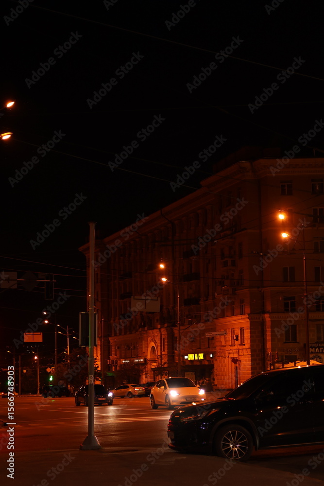 Fototapeta premium night city street