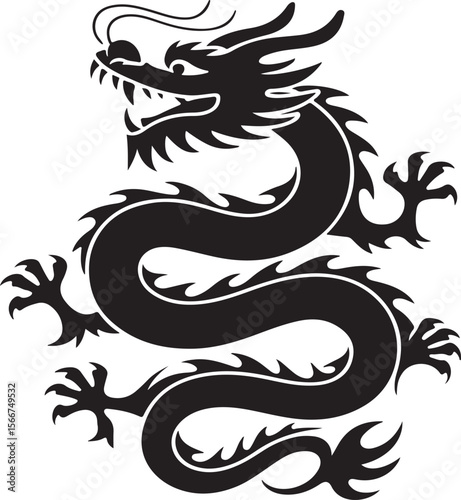 "Stylized Traditional Chinese Dragon"